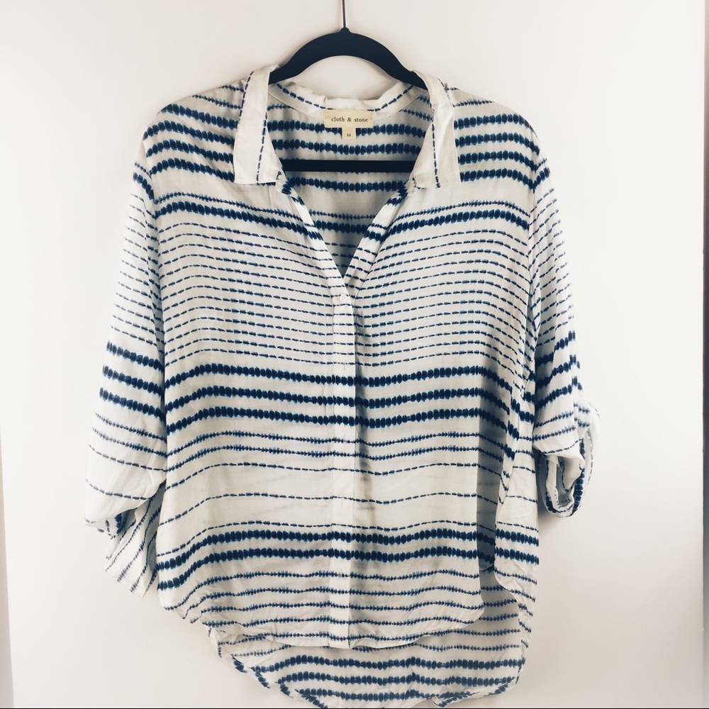 NWOT Anthropologie Cloth & Stone Button Down Top